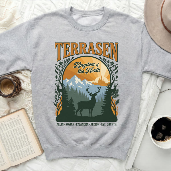 Terrasen Kingdom of The North Sweatshirt in Sport Grey