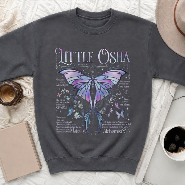 The Butterfly of Storm & Moonlight Sweatshirt in Dark Heather