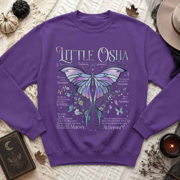 The Butterfly of Storm & Moonlight Sweatshirt in Purple