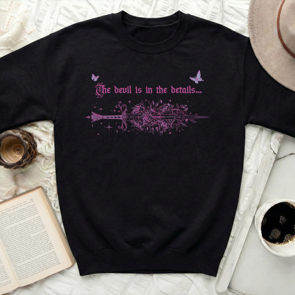 "The Devil is in the Details" Sweatshirt in Black