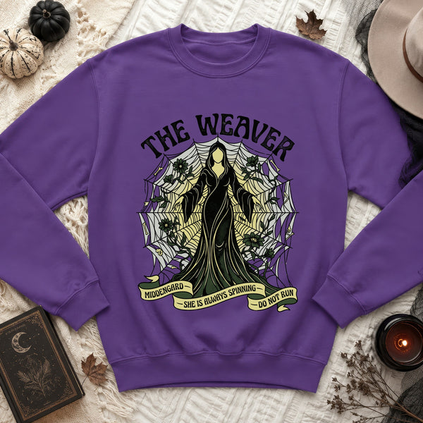 The Weaver's Fate Sweatshirt in Purple