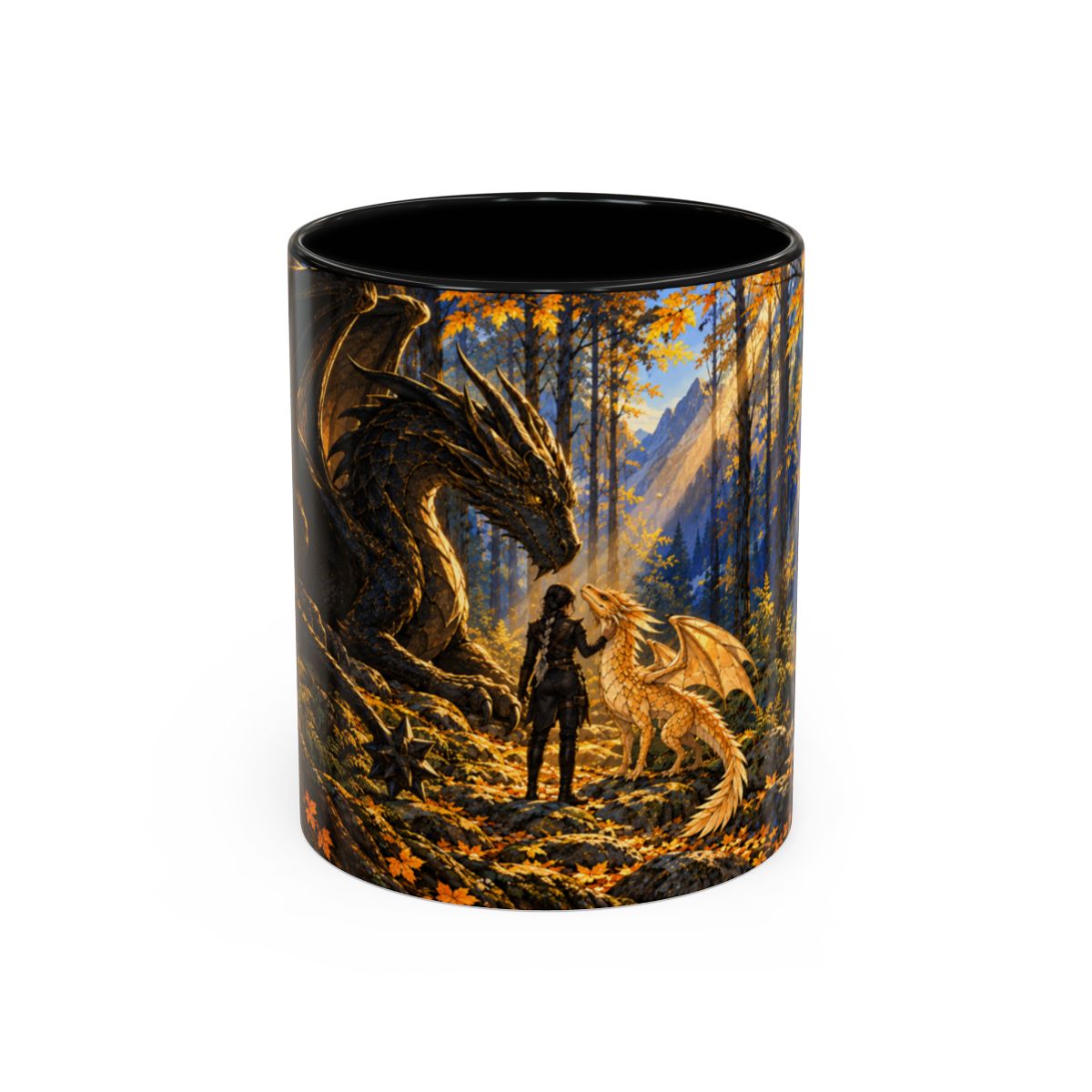 Black mug, front