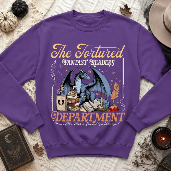 Tortured Fantasy Readers Sweatshirt in Purple