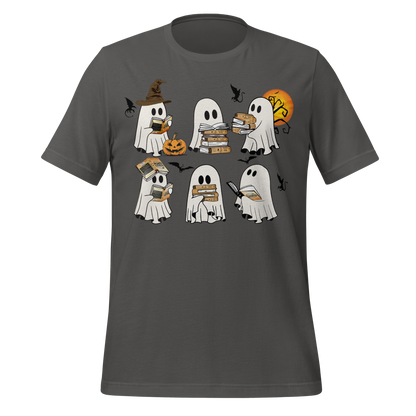 Fourth Wing Ghosts Reading Books Tee - MagicMerchEmporium