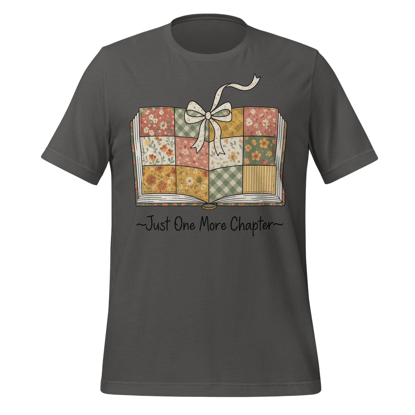 Just One More Chapter Book with Bow Design Tee