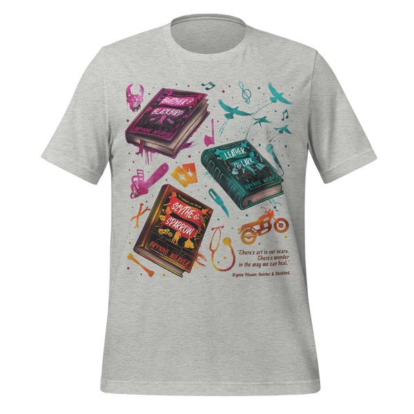 Brynne Weaver Book Tee in Athletic Heather