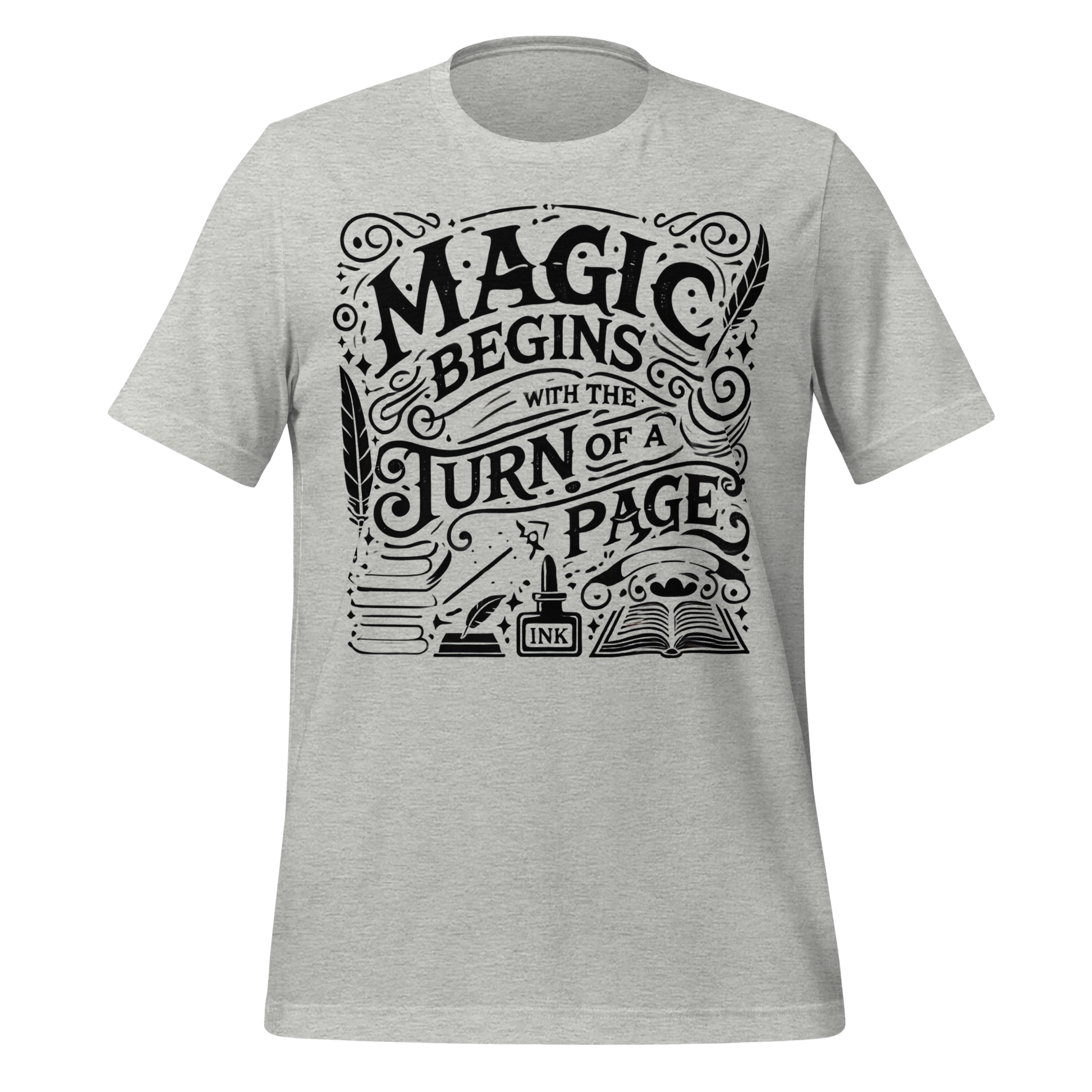 "Magic Begins with the Turn of a Page" Tee - MagicMerchEmporium