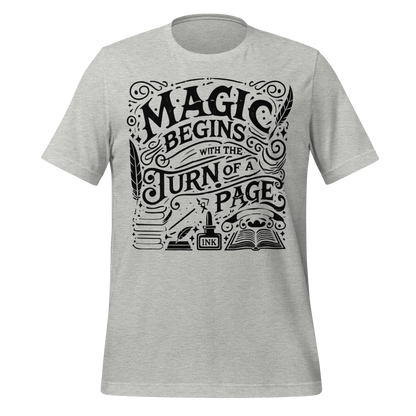 "Magic Begins with the Turn of a Page" Tee - MagicMerchEmporium