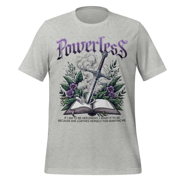 Powerless Romantasy Tee in Athletic Heather