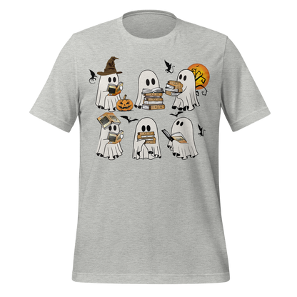 Fourth Wing Ghosts Reading Books Tee - MagicMerchEmporium