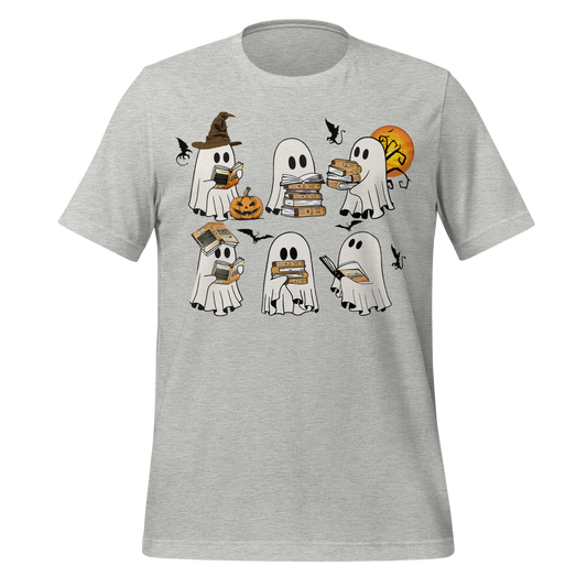 Fourth Wing Ghosts Reading Books Tee - MagicMerchEmporium