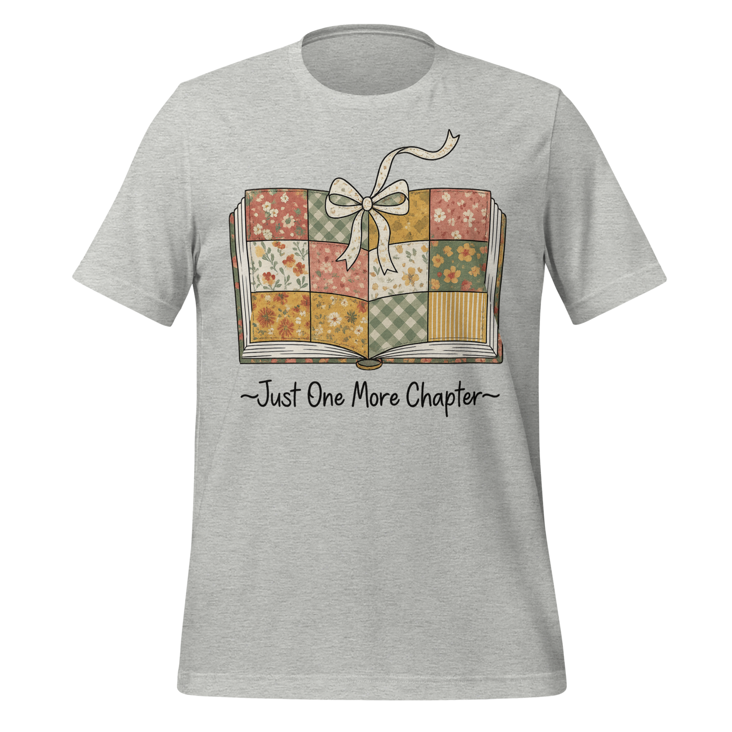Just One More Chapter Book with Bow Design Tee