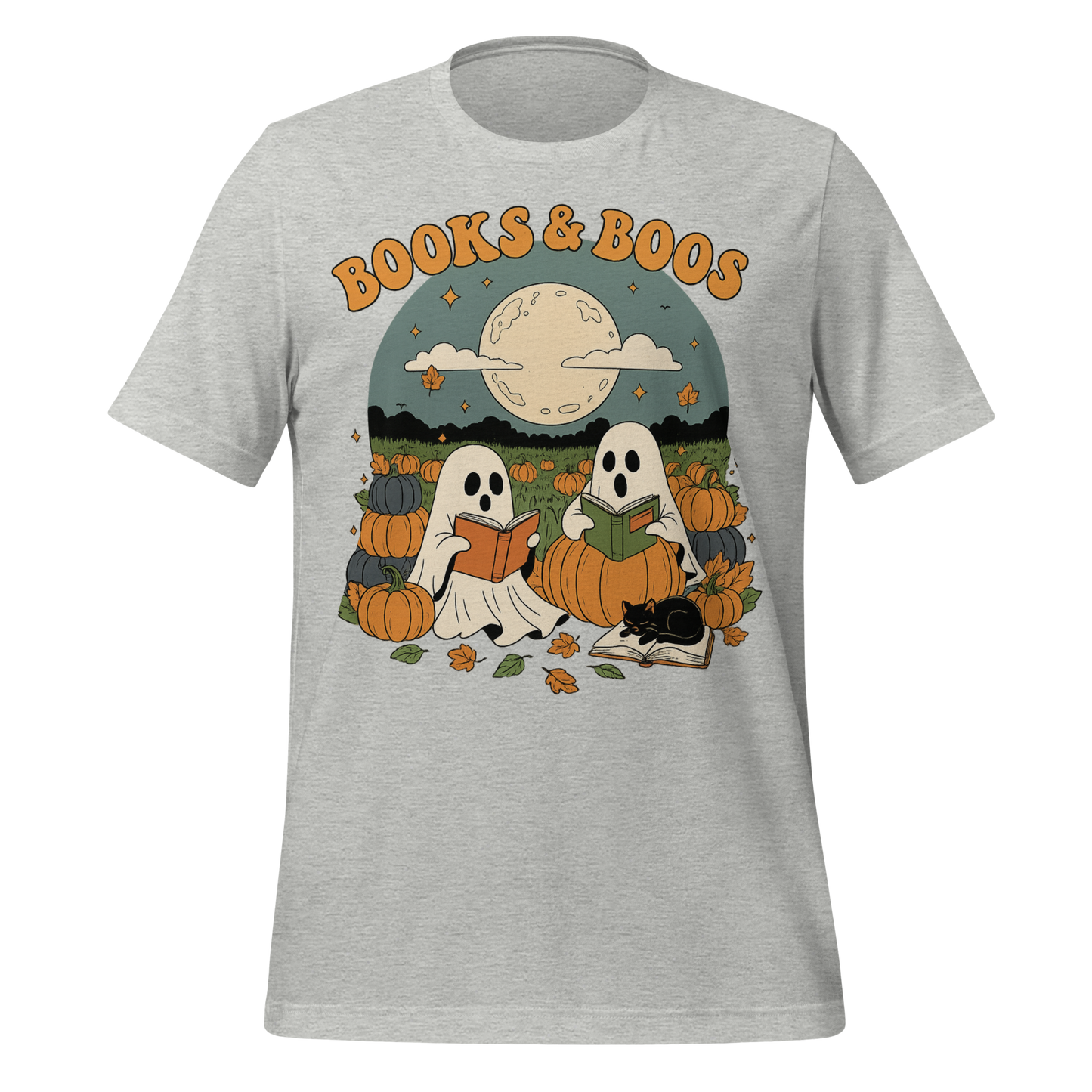Books and Boos Ghosts Reading Tee