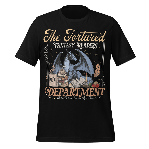 Tortured Fantasy Readers Tee in Black
