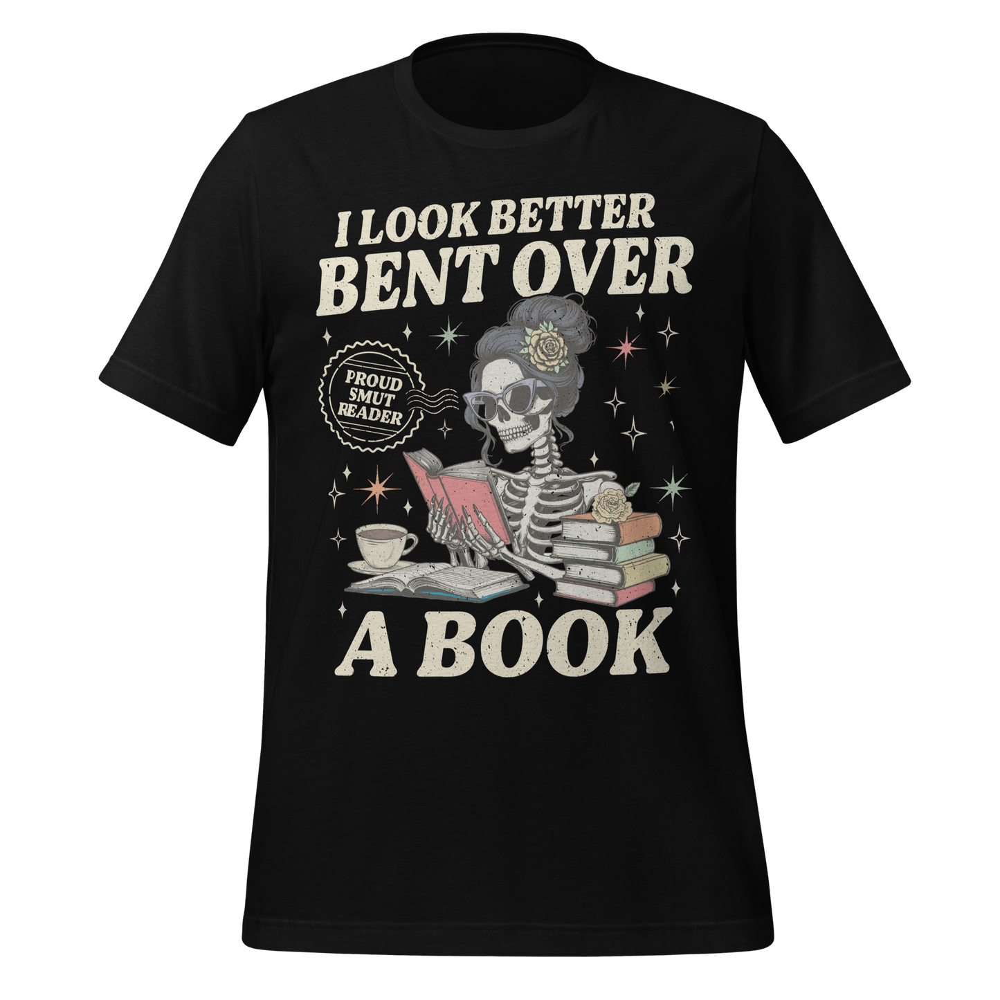 Smut Reader Skeleton Tee - MagicMerchEmporium