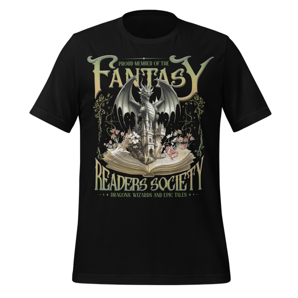 Fantasy Book Lover Tee in Black