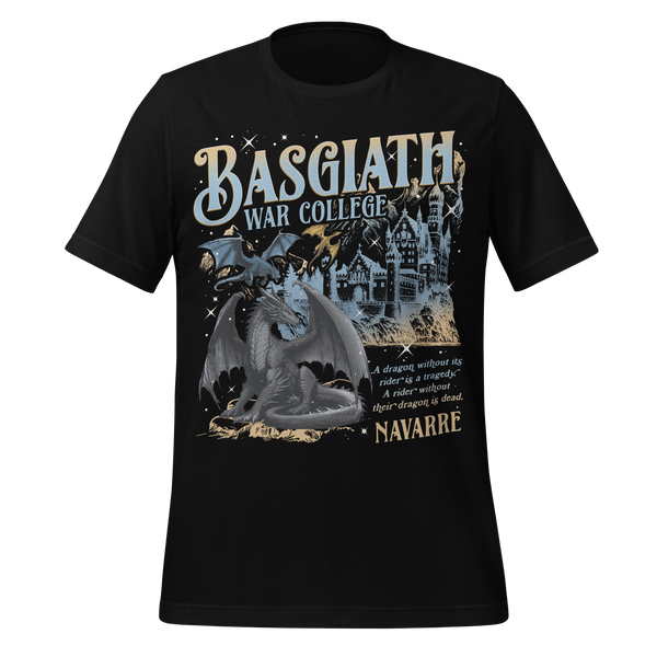 Blue Basgiath College Tee in Black