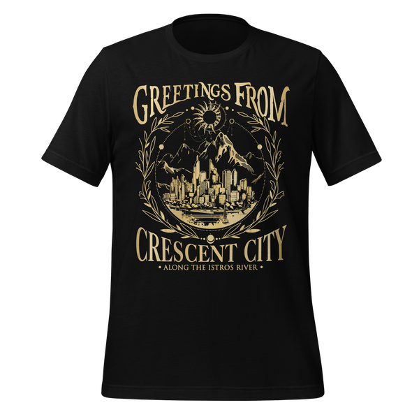 Greetings from Crescent City Tee in Black