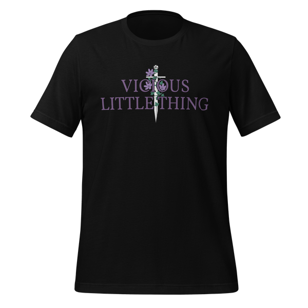 Vicious Little Thing Quote Tee in Black