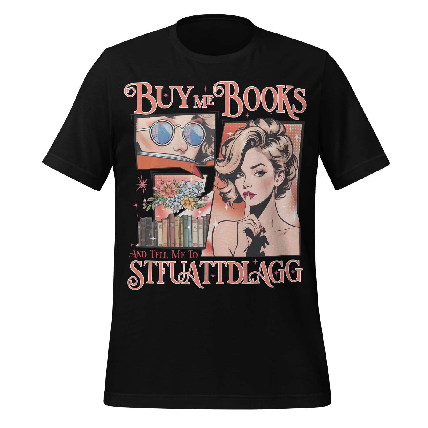 Buy Me Books & Shut Me Up Tee - MagicMerchEmporium