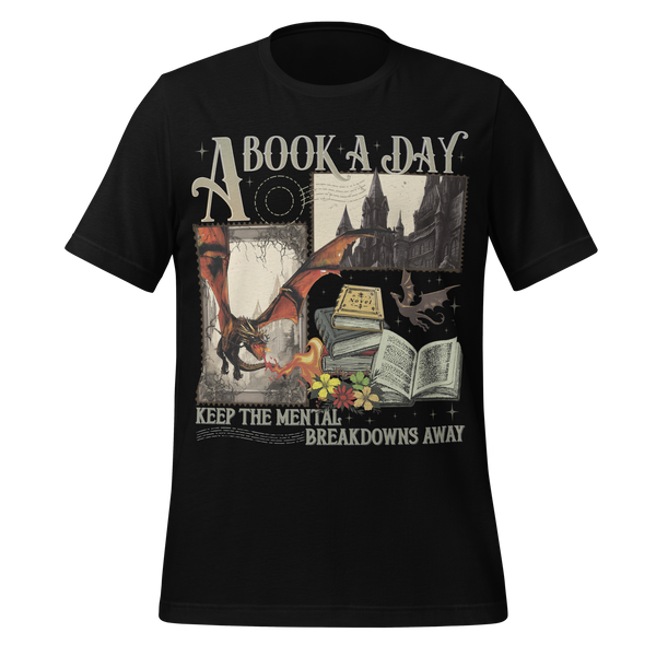 A Book A Day Tee in Black