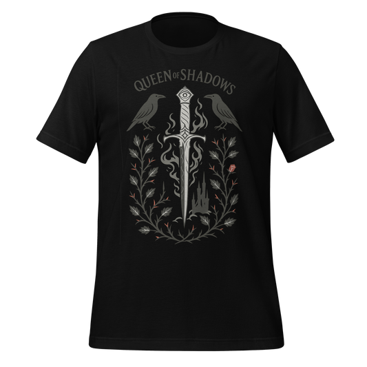 Queen of Shadows With Ravens And Sword Tee