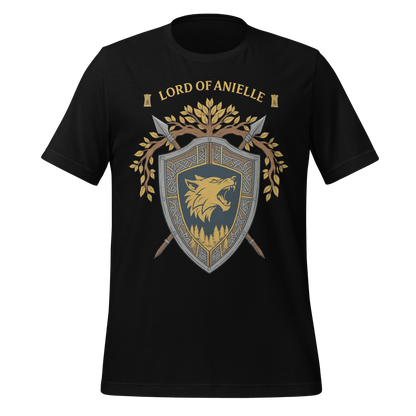 Lord Of Anielle Wolf Crest Shield Design Graphic Tee - MagicMerchEmporium