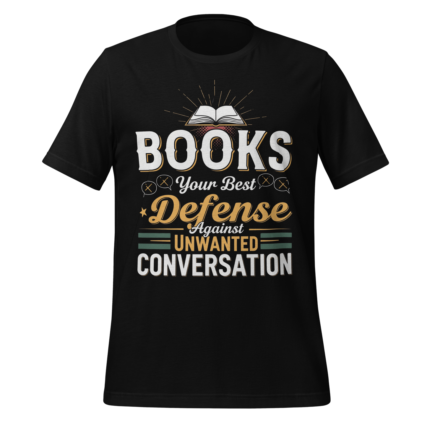 Books Your Best Defense Against Conversation Tee - MagicMerchEmporium
