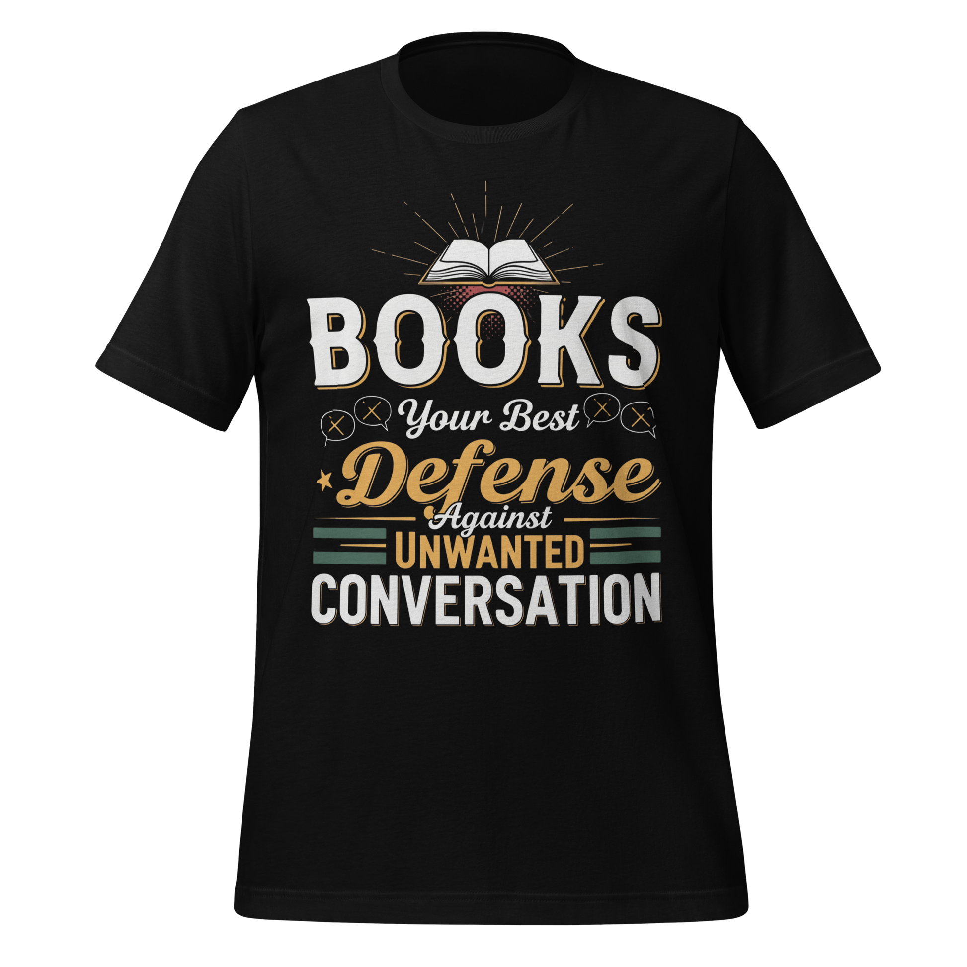 Books Your Best Defense Against Conversation Tee - MagicMerchEmporium