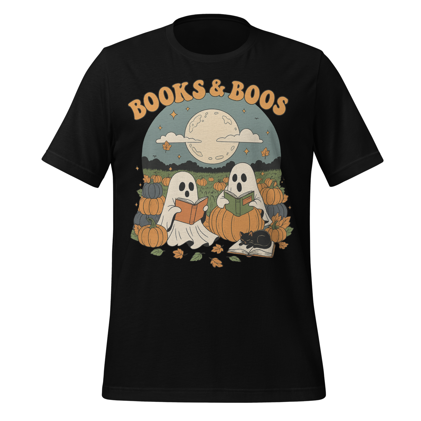 Books and Boos Ghosts Reading Tee