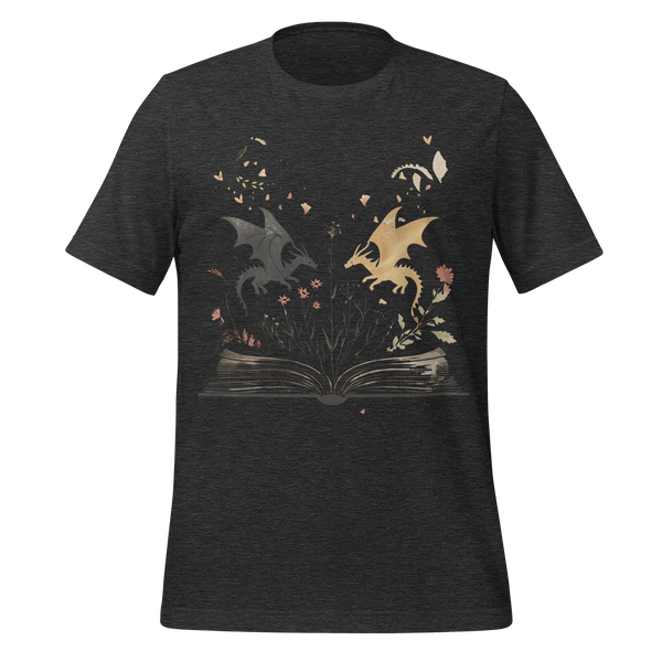 Dragon Reader Tee in Dark Grey Heather
