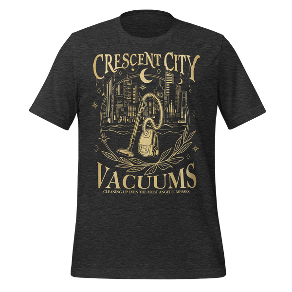 Crescent City Vacuums Tee in Dark Grey Heather