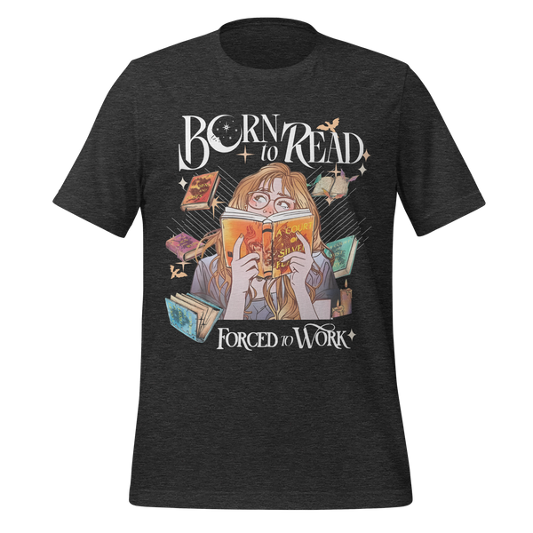 ACOTAR Born to Read Tee in Dark Grey Heather