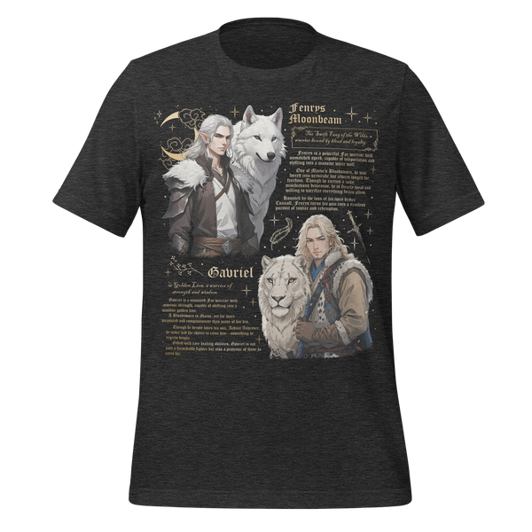 Wolf & Lion Tee in Dark Grey Heather