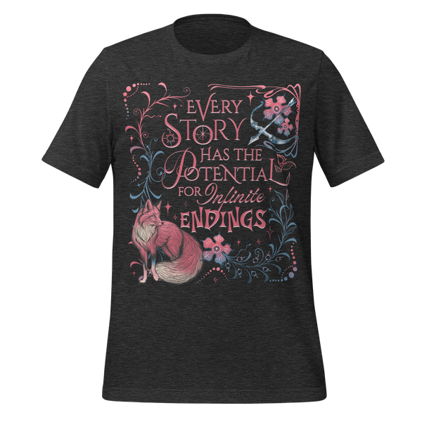 Evangeline Fox Tee in Dark Grey Heather