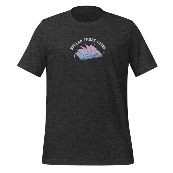 Spread Those Pages Tee in Dark Grey Heather