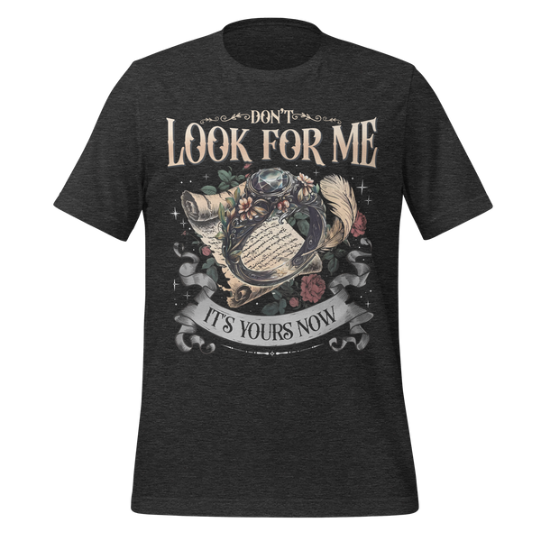 Xaden Riorson Letter Tee in Dark Grey Heather
