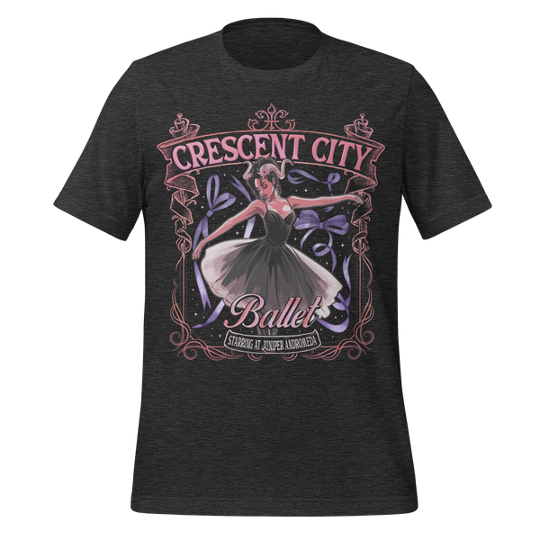 Crescent City Ballet Tee in Dark Grey Heather
