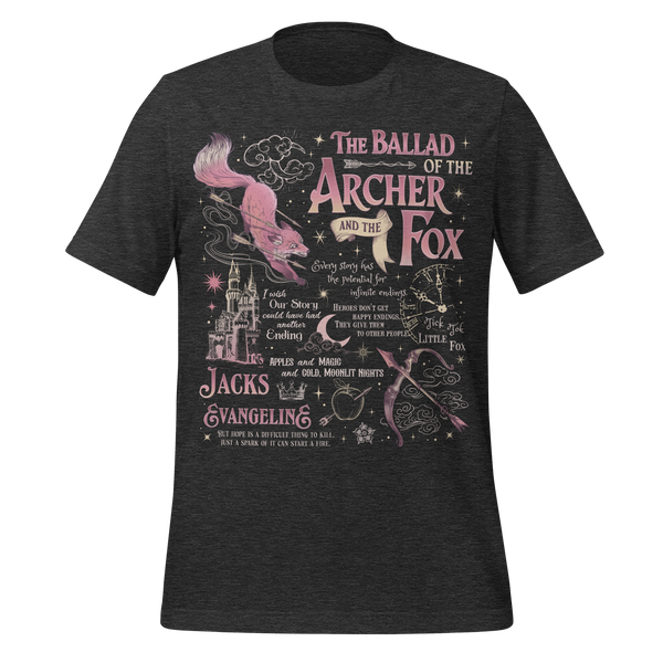 Archer & Fox Romantasy Tee in Dark Grey Heather