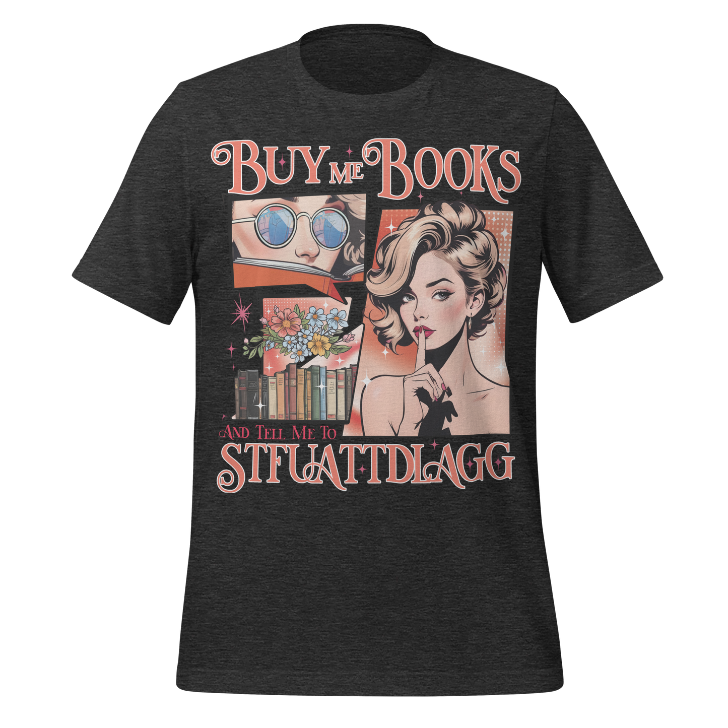 Buy Me Books & Shut Me Up Tee - MagicMerchEmporium