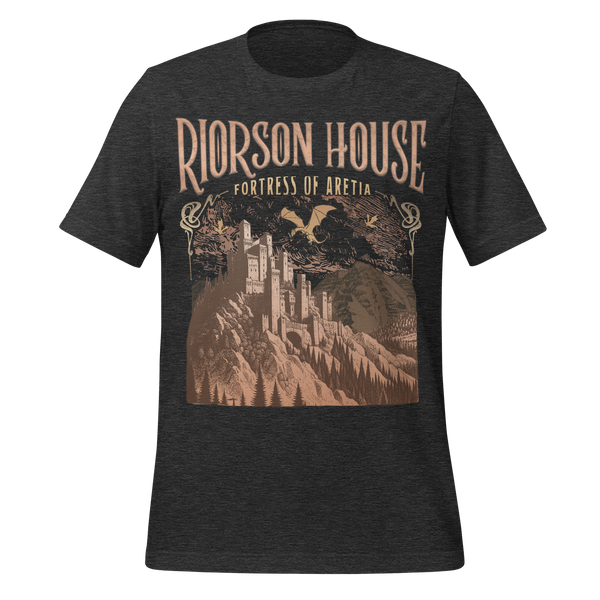 Riorson House Fortress of Aretia Tee in Dark Grey Heather