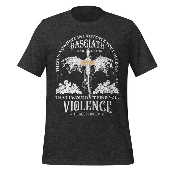 Violence Dragon Rider Tee in Dark Grey Heather