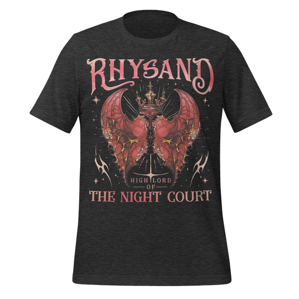 Rhysand Night Court Tee in Dark Grey Heather
