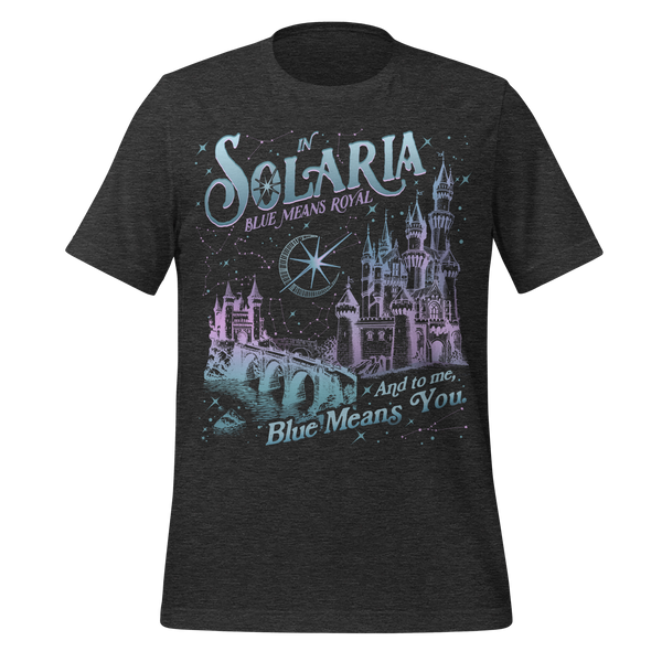 Solaria Royal Blue Tee in Dark Grey Heather