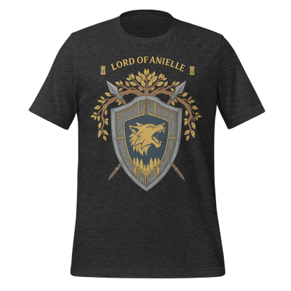 Lord Of Anielle Wolf Crest Shield Design Graphic Tee - MagicMerchEmporium