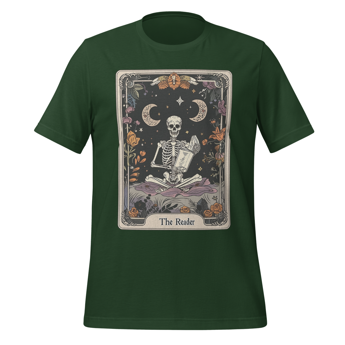 The Reader – Tarot Card Skeleton Tee