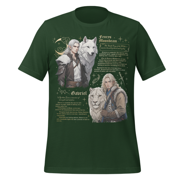 Wolf & Lion Tee in Forest