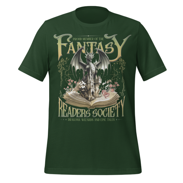 Fantasy Book Lover Tee in Forest