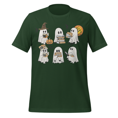 Fourth Wing Ghosts Reading Books Tee - MagicMerchEmporium