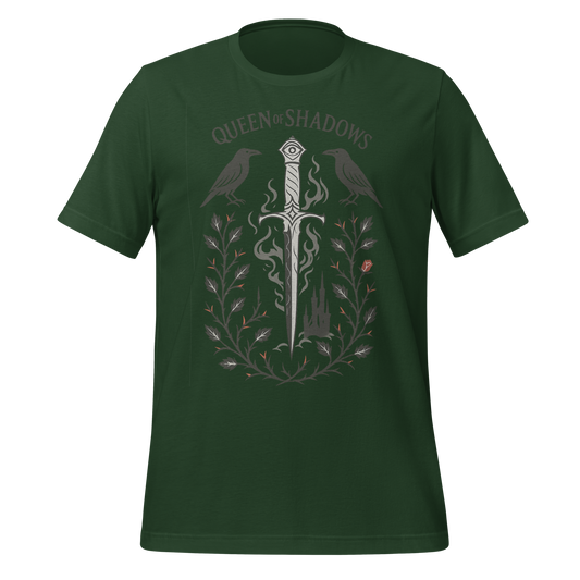 Queen of Shadows With Ravens And Sword Tee